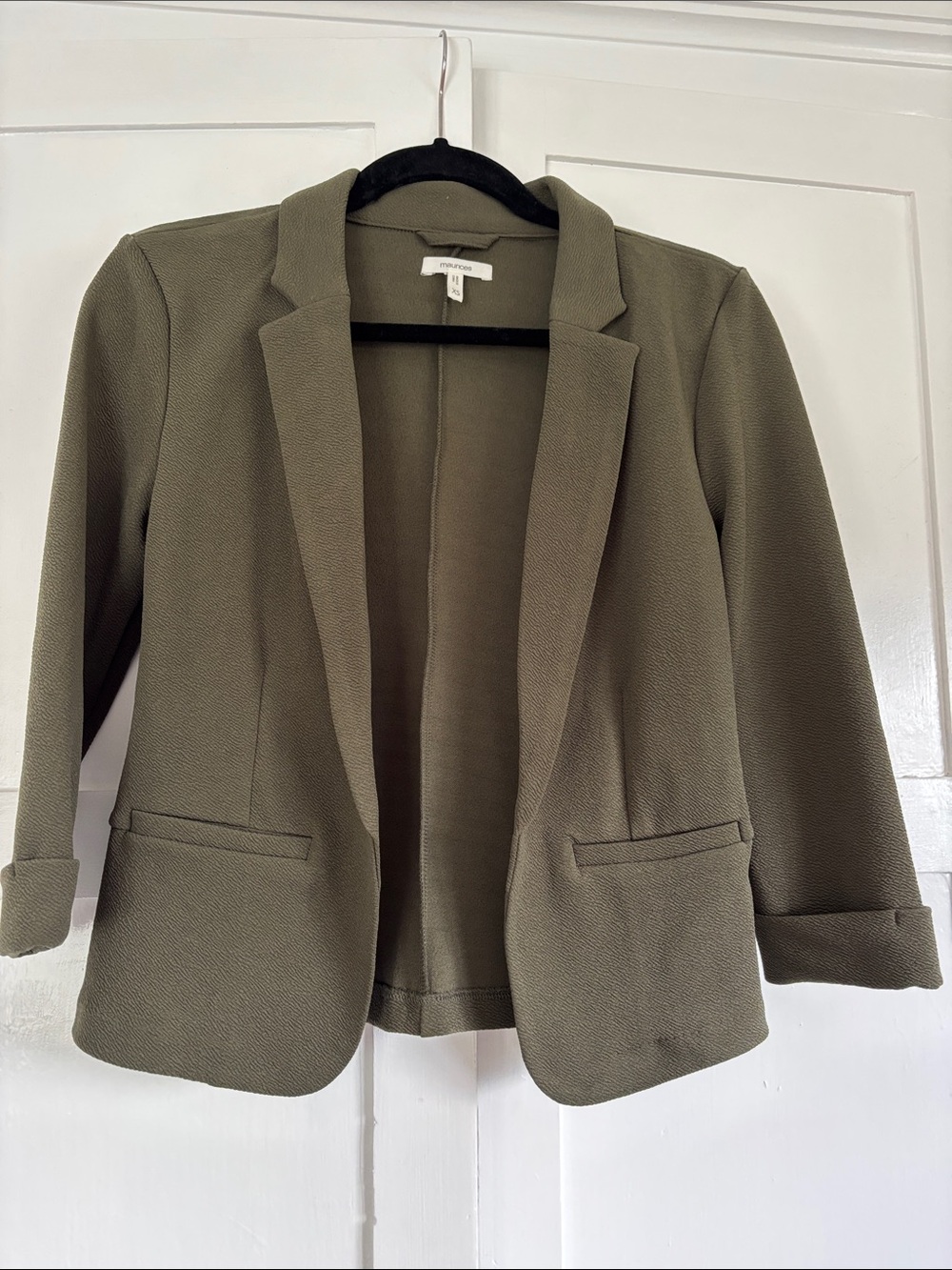 Maurices Olive Green Open-Front Women's Blazer